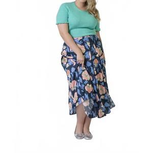 NEW TANYA TAYLOR allura midi skirt - plus in navy